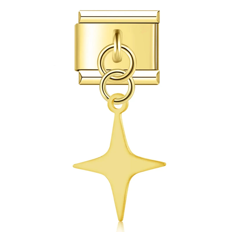 Charm Italiano Colgante - Colección Botánica y Símbolos (Hojas, Flores, Campana)