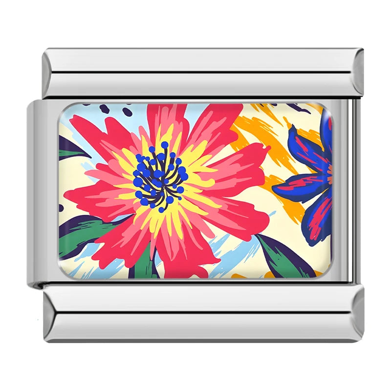 Charm Italiano Plano - Colección Flores Acuarela (Jardín Botánico)