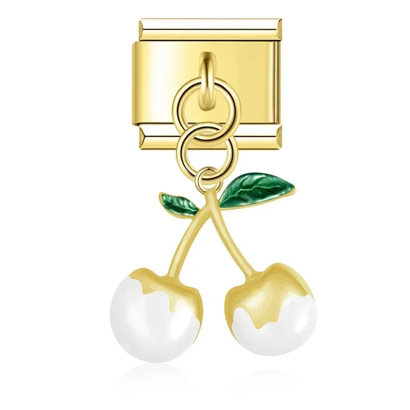 Charm Italiano Colgante - Cerezas de Colores (Estilo Pop)