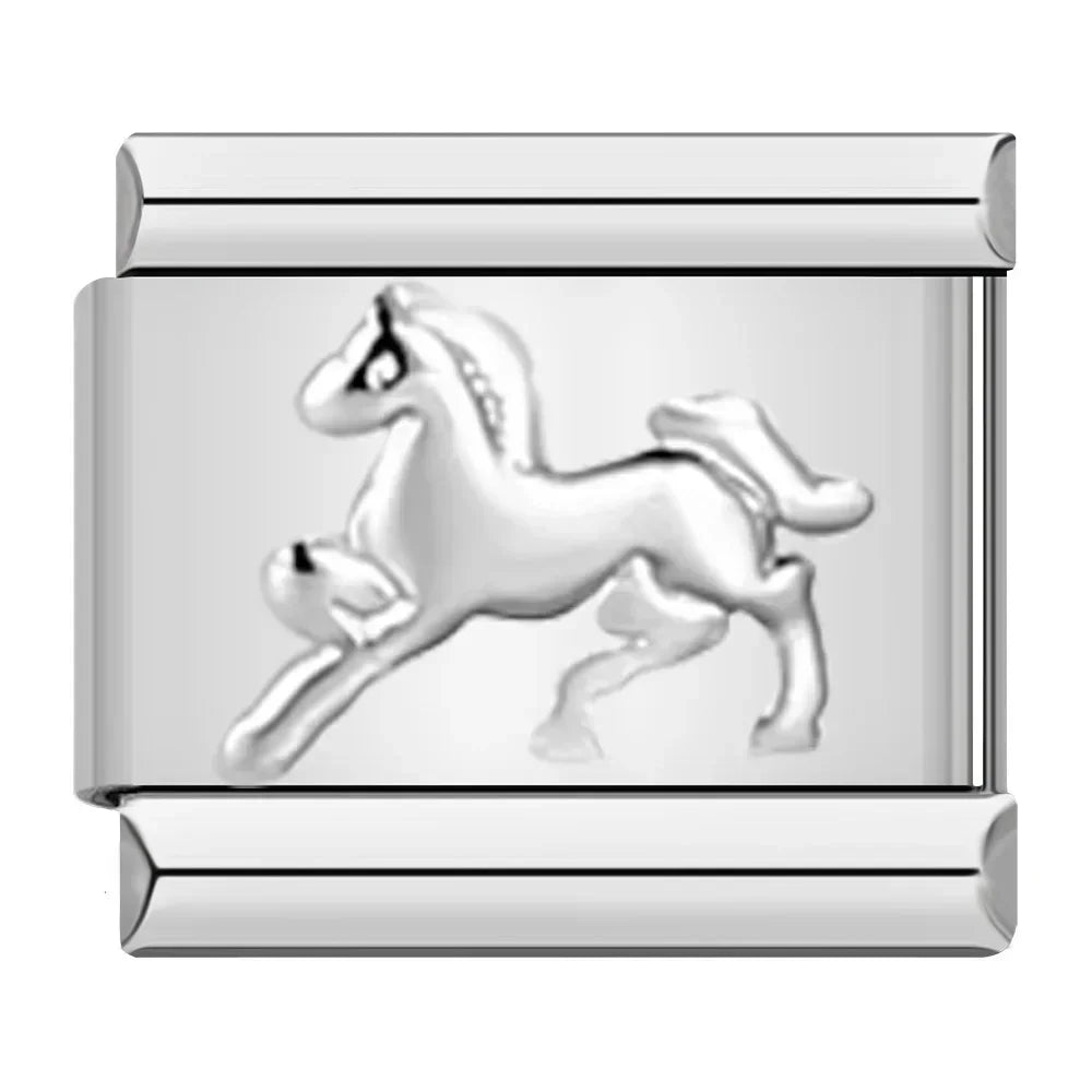 Charm Italiano Plano - Colección Símbolos y Amuletos (Cruz, Yin Yang, Moda)