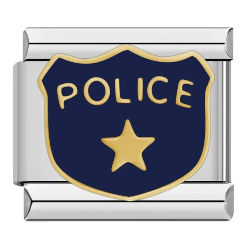 Charm Italiano Plano - Colección Sueños y Servicio (Policía, Medicina, Amistad)