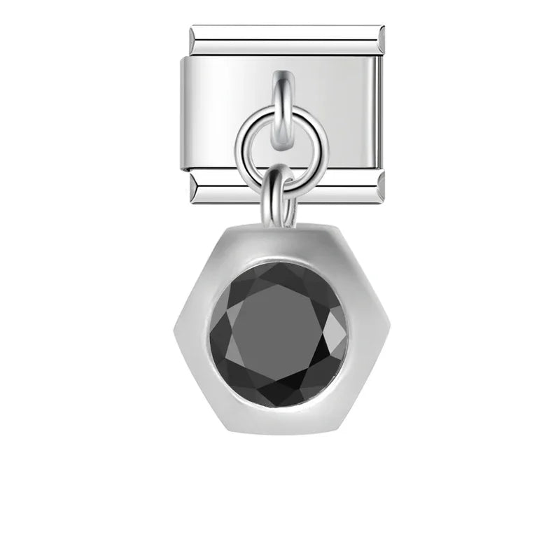 Charm Italiano Joya - Piedras de Nacimiento y Estilo Vintage (Gemstones)