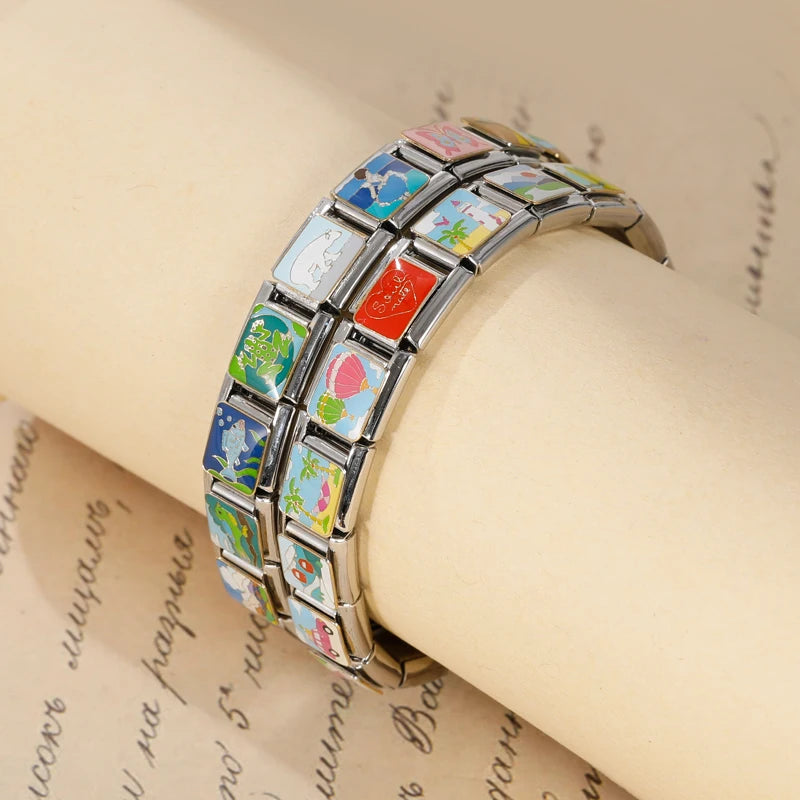 Charm Italiano Plano - Colección Arte y Cuentos (Dalí, Alicia, Naturaleza)