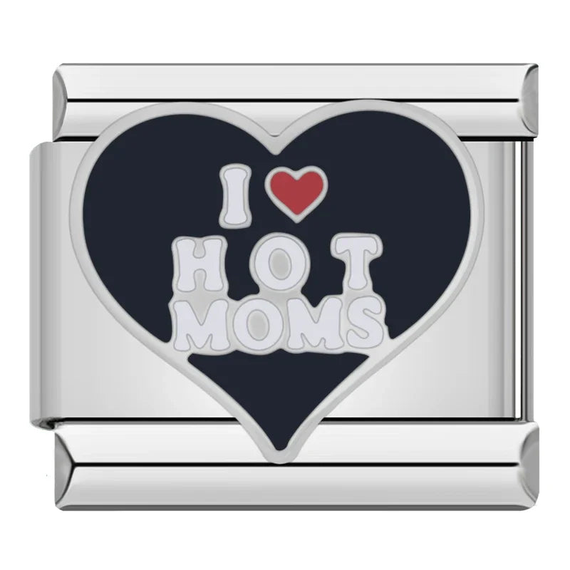 Charm Italiano Plano - Colección Corazones con Mensaje (Pride, Humor y Amor)