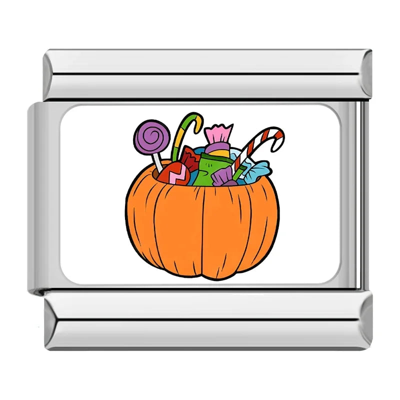 Charm Italiano Plano - Colección Halloween Pastel (Cute Spooky)