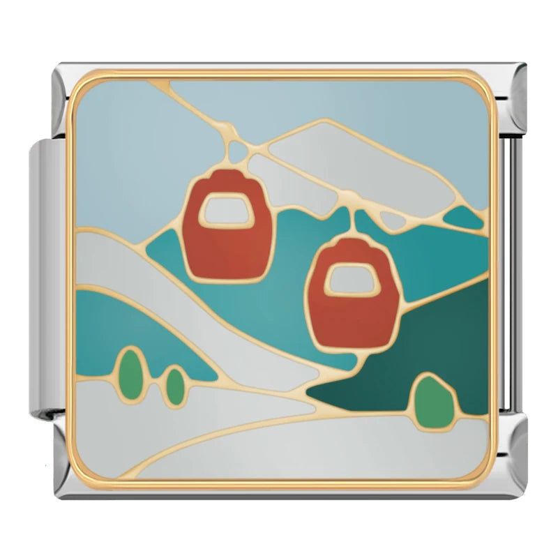 Charm Italiano Plano - Colección Paisajes y Aventura (Montaña, Playa, Surfing)