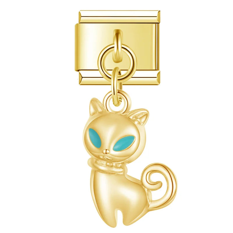 Charm Italiano Colgante - Colección Mascotas Pop (Perro Globo y Gato)