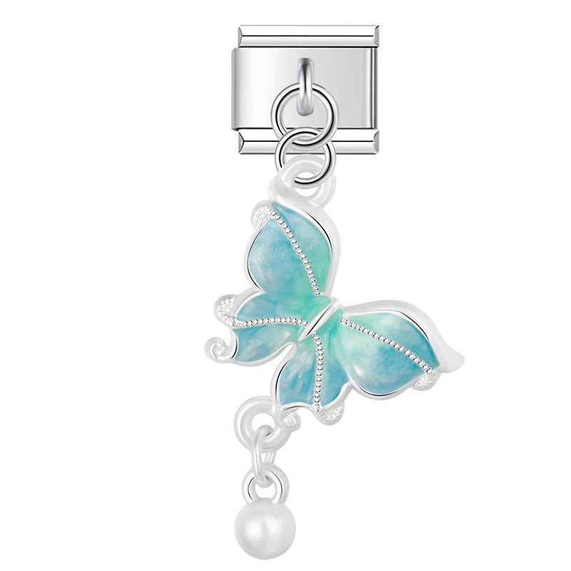 Charm Italiano Colgante - Colección Sueños Pastel (Mariposa, Nube, Estrella)