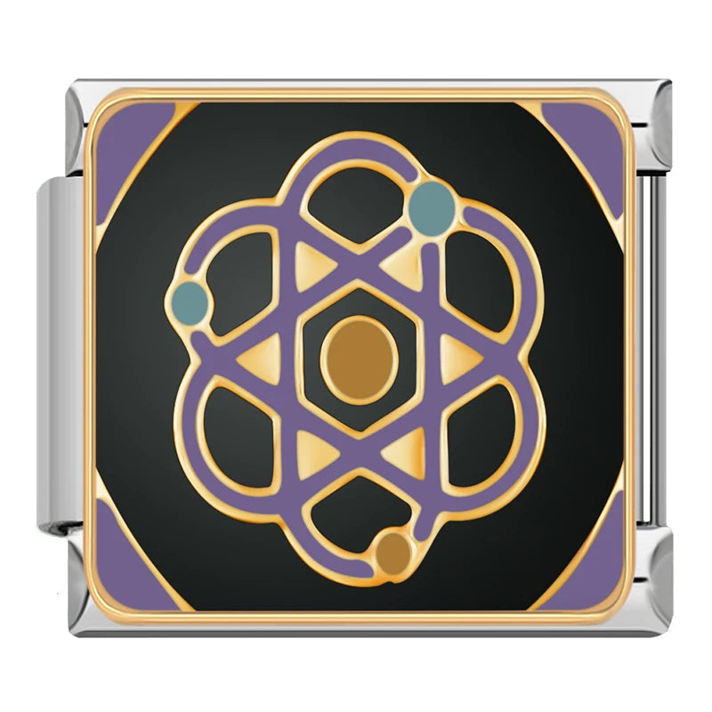 Charm Italiano Plano - Colección Galaxia y Ciencia (Espacio, Cohete, Alien)