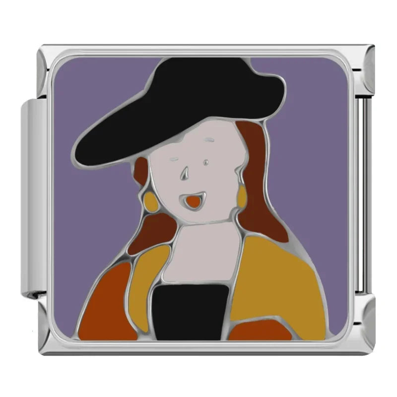 Charm Italiano Plano - Colección Arte Moderno (Retratos, Parejas y Siluetas)