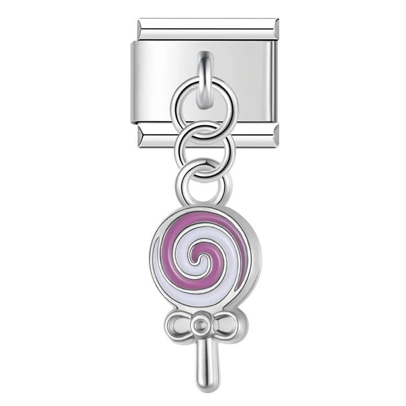 Charm Italiano Calado - Colección Abstracta y Minimalista (Círculos, Engranajes y Estrellas)