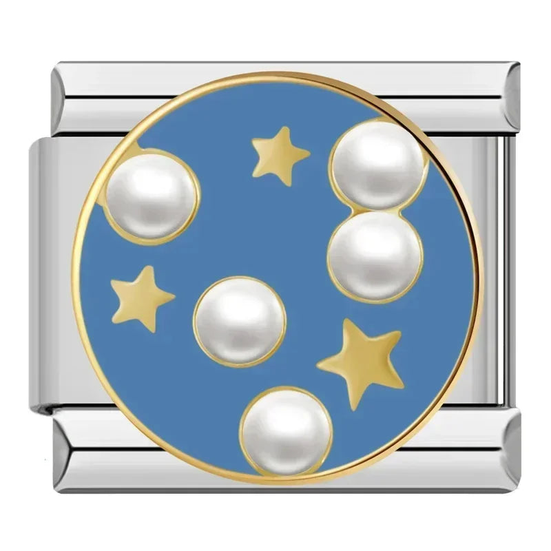 Charm Italiano Plano - Colección Serenidad Azul (Ojo Turco, Relax y Mascotas)