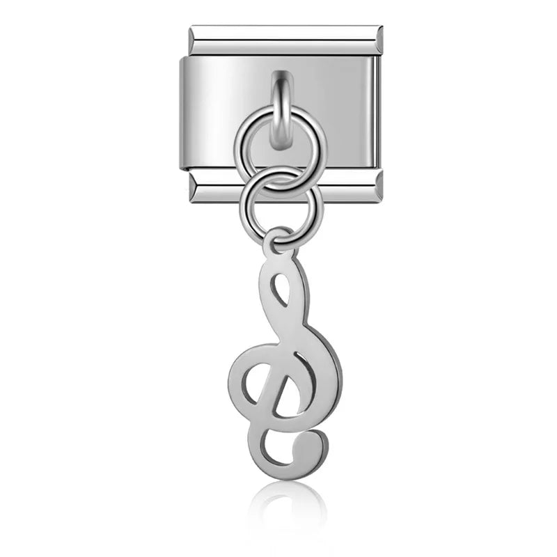 Charm Italiano Colgante - Símbolos Místicos y Celestiales (Luna, Estrella, Ala)