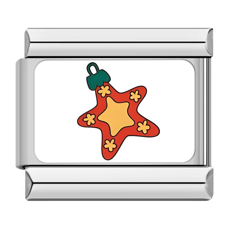 Charm Italiano Plano - Colección Navidad "Cute" (Muñecos de Nieve, Reno y Regalos)