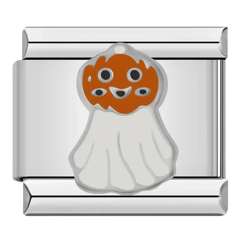 Charm Italiano Plano - Colección Halloween y Gatos "Spooky" (Humor Negro)