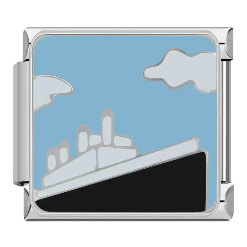 Charm Italiano Plano - Colección Vuelta al Mundo (Monumentos y Capitales)