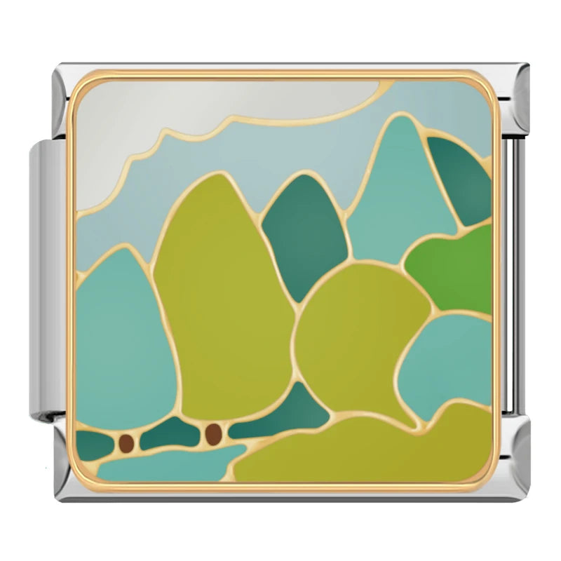 Charm Italiano Plano - Colección Paisajes y Aventura (Montaña, Playa, Surfing)