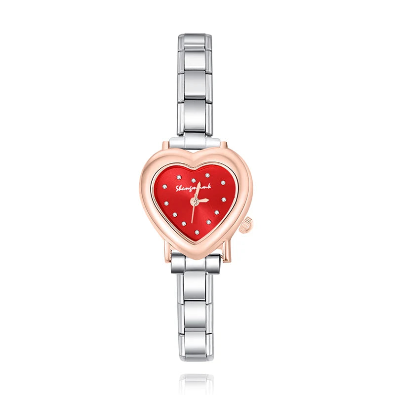 Reloj Base Modular - Diseño Corazón (Compatible con Charms 9mm)