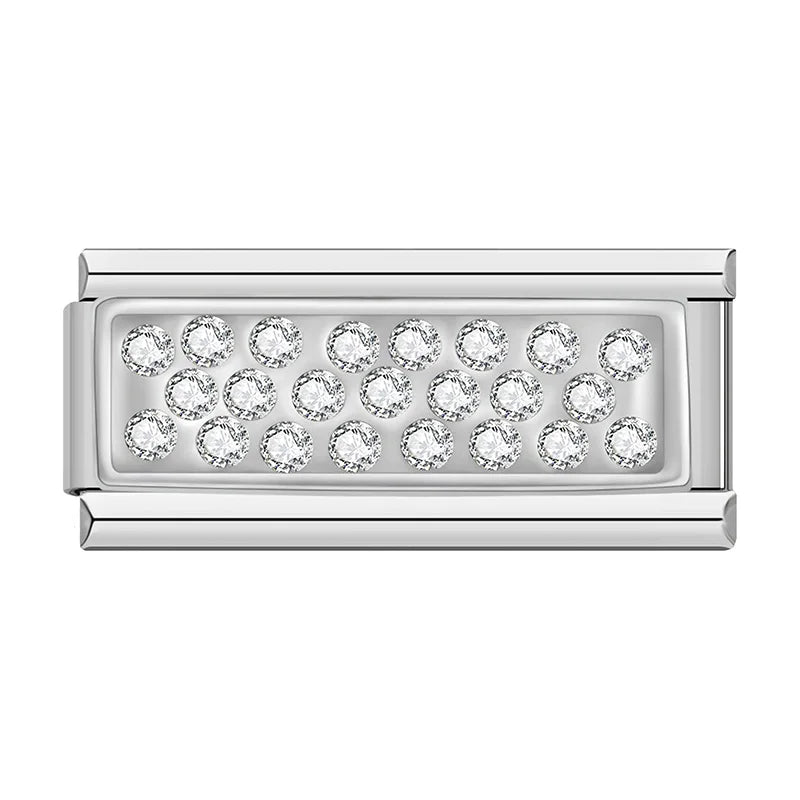 Charm Italiano Plano - Colección Familia Elegante y Brillos (Grabado Cursiva)