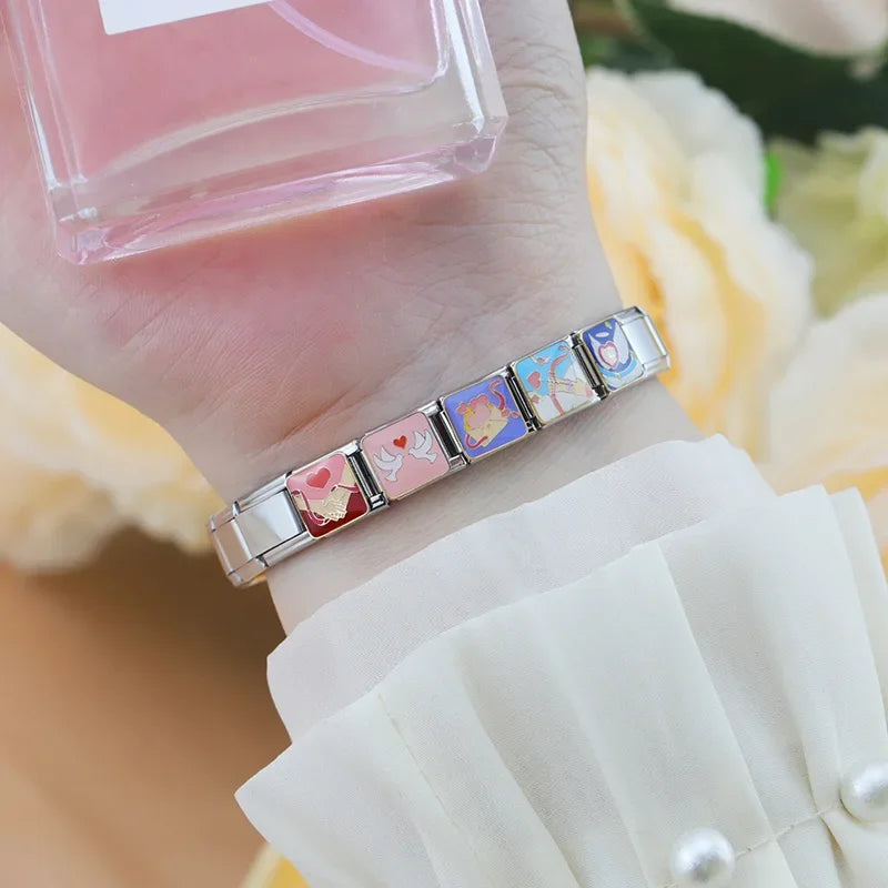 Charm Italiano Plano - Colección Historias de Amor (Parejas, Cupido, Atardecer)