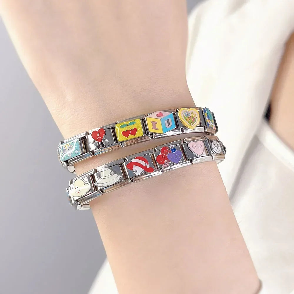 Charm Italiano Plano - Colección Primavera y Elegancia (Sombreros, Flores, Libélula)