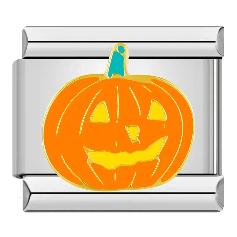 Charm Italiano Plano - Colección Halloween (Calabaza, Fantasma, Bruja)