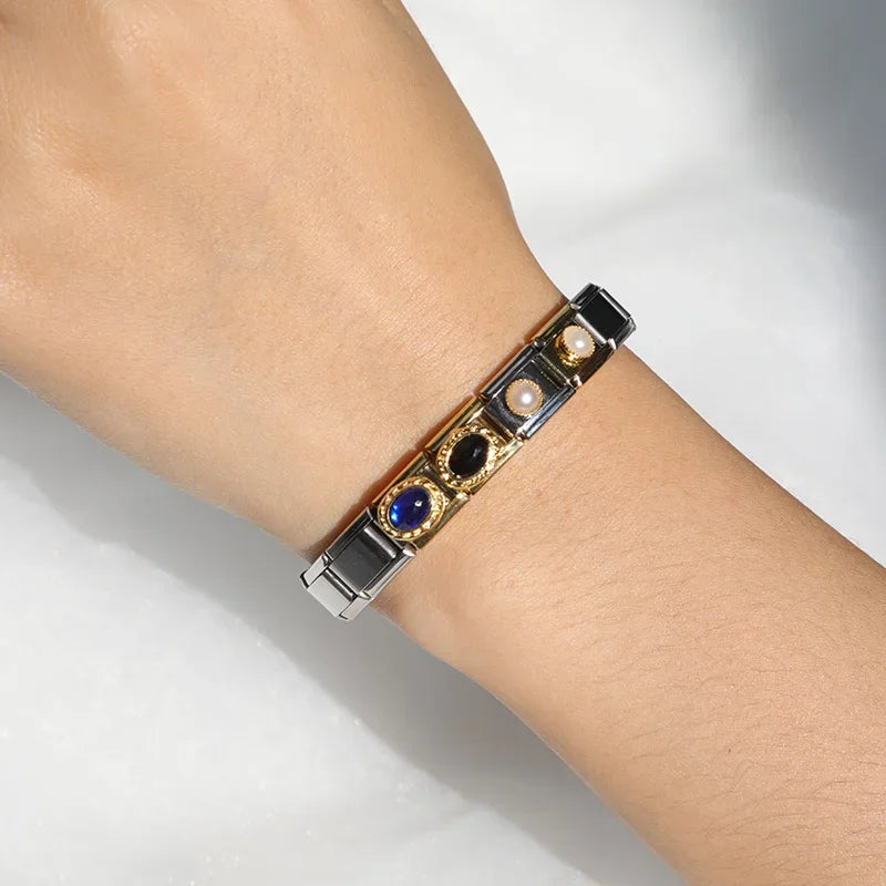 Charm Italiano Joya - Piedras de Nacimiento y Estilo Vintage (Gemstones)