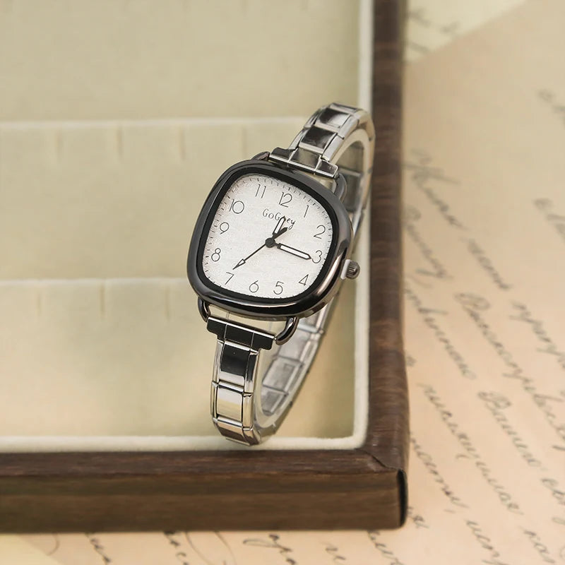 Reloj Base Modular - Diseño Cuadrado con Esfera de Color (Compatible Charms 9mm)