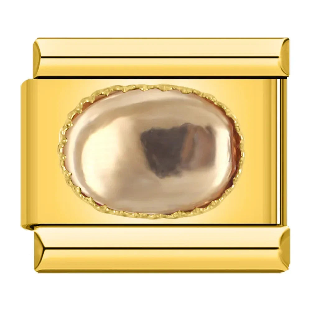 Charm Italiano Plano - Colección Joya Vintage (Piedras Preciosas y Oro)