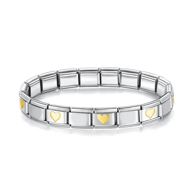 Complete Base Bracelet - Link with a Touch of Color (Minimalist Design)