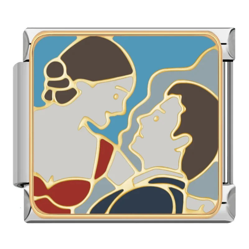 Charm Italiano Plano - Colección Momentos de Amor y Familia (Siluetas Cariñosas)