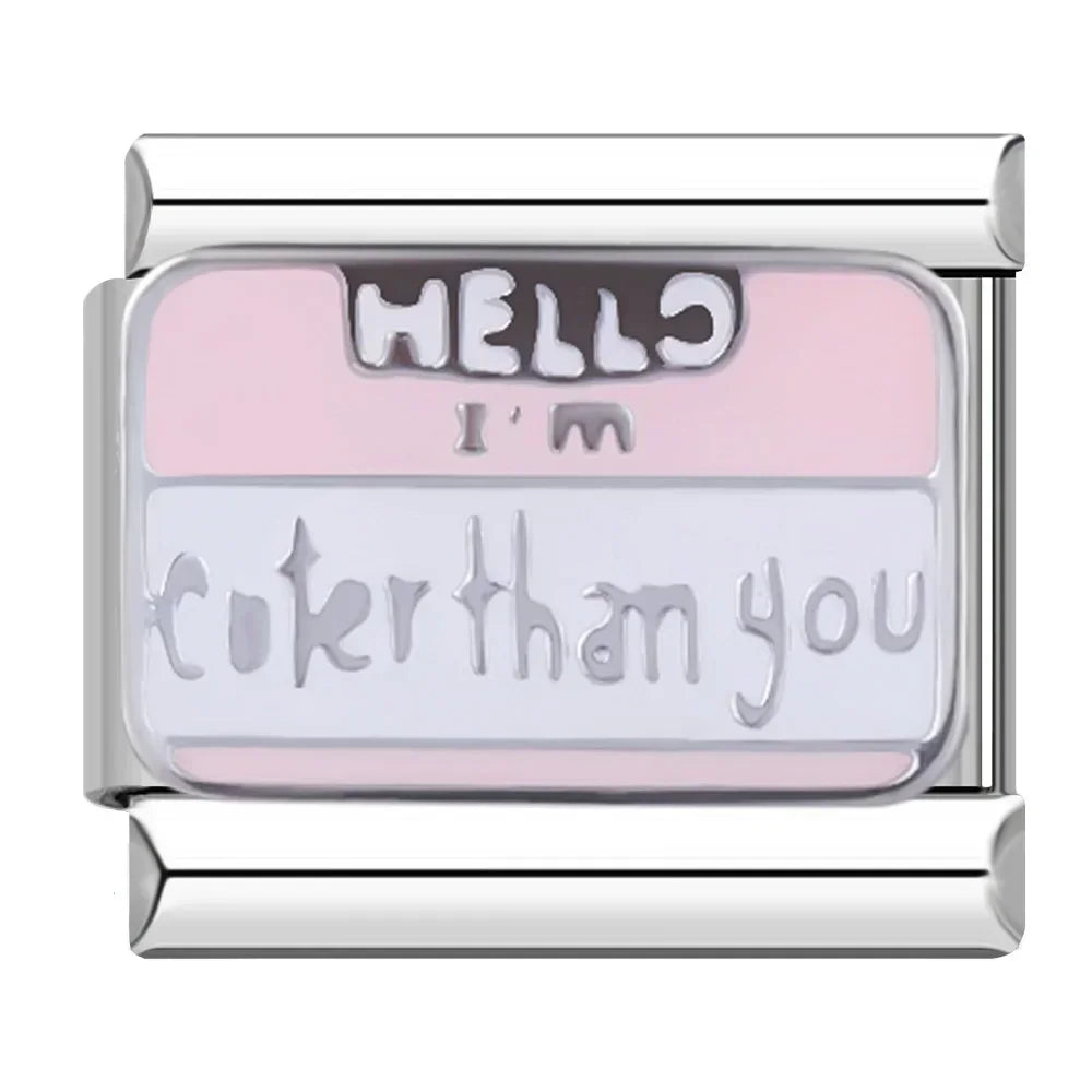 Charm Italiano Plano - Colección Y2K Fun (Frases, Memes y Animales Pastel)