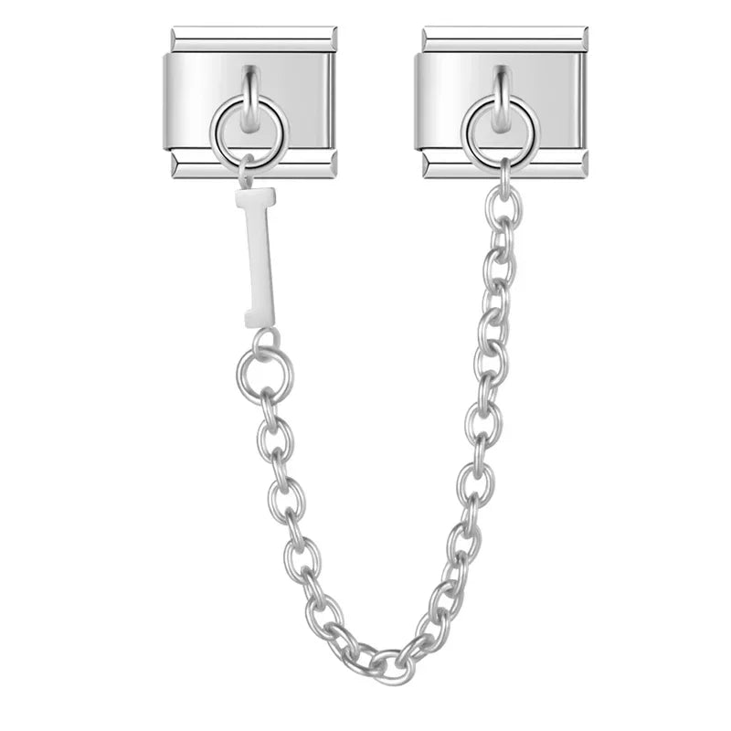 Charm Italiano Doble - Cadena con Inicial Colgante (Letras A-Z)