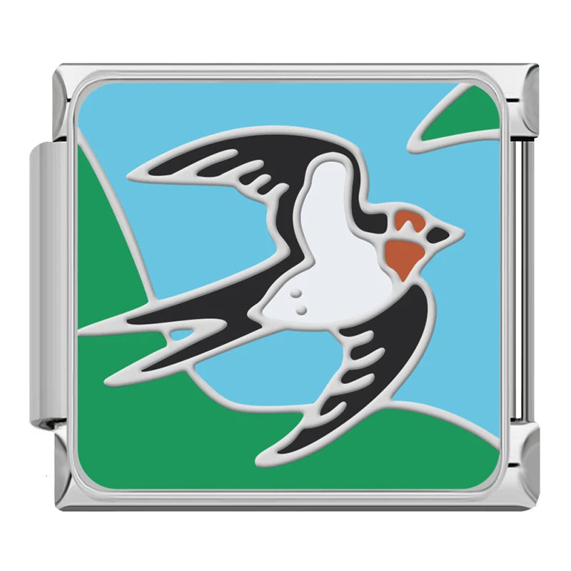 Charm Italiano Plano - Colección Aves y Vuelo (Fauna Aérea)