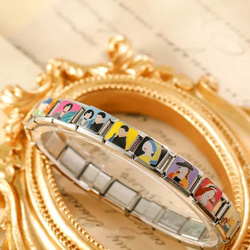 Charm Italiano Plano - Colección Arte Moderno (Retratos, Parejas y Siluetas)