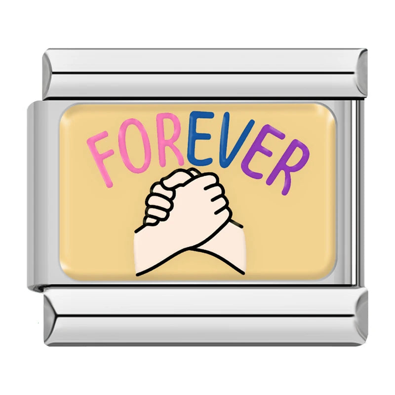 Charm Italiano Plano - Colección Hermandad y Amistad Eterna (Besties, Sisters)