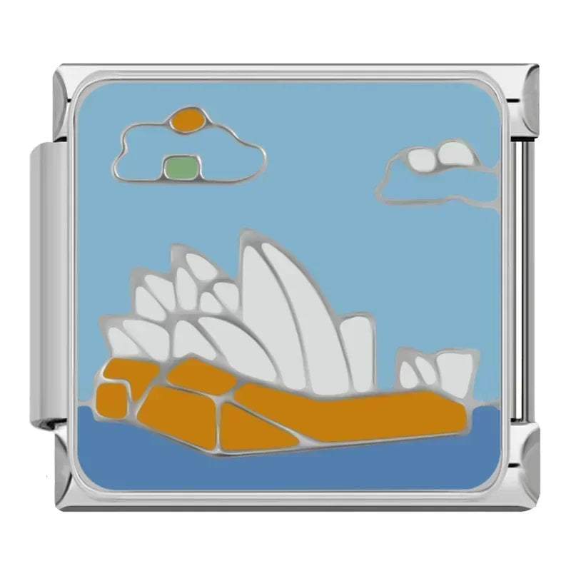 Charm Italiano Plano - Colección Vuelta al Mundo (Monumentos y Capitales)