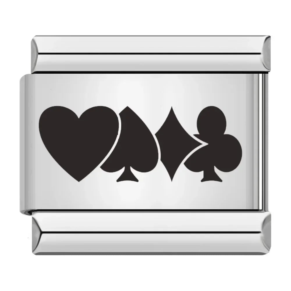 Charm Italiano Plano - Colección Casino Royale (Póker, Dados, Tragaperras)