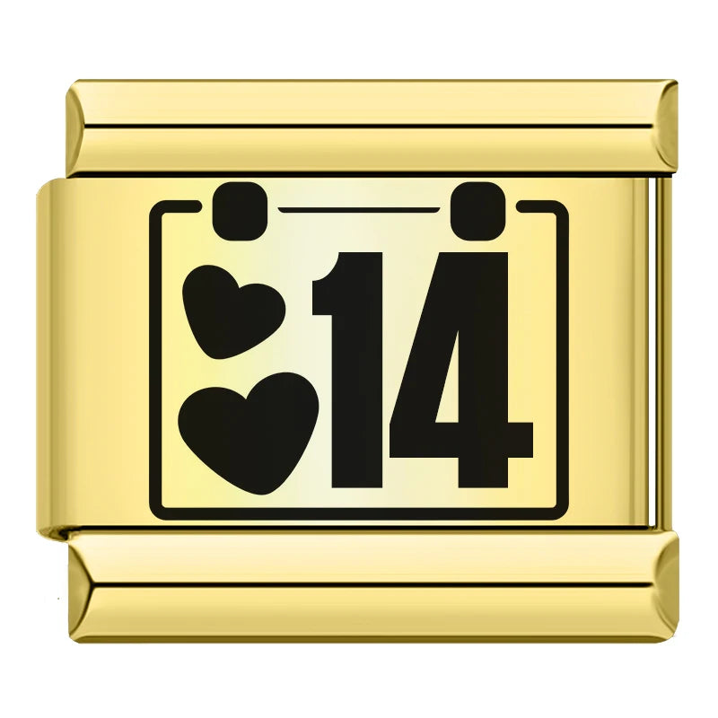 Charm Italiano Plano - Colección Días y Fechas (Calendario Completo 1-31)