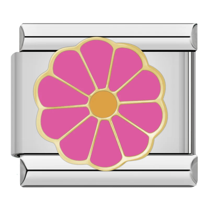 Charm Italiano Plano - Colección Jardín Botánico (Girasoles, Margaritas y Flores)