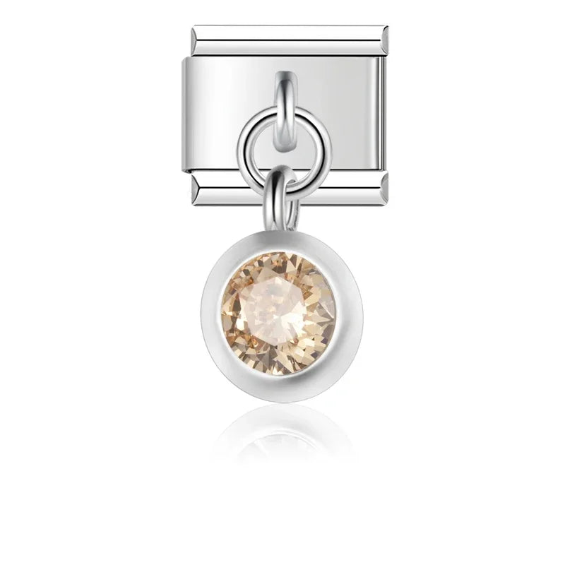 Charm Italiano Joya - Piedras de Nacimiento y Estilo Vintage (Gemstones)