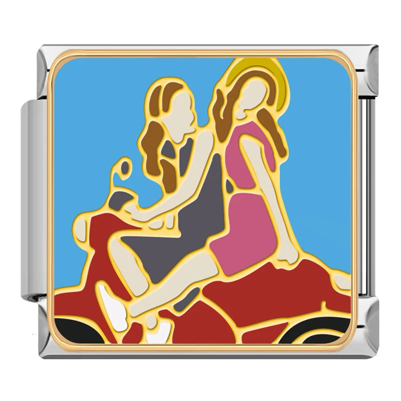 Charm Italiano Plano - Colección Amistad (Momentos con tus Mejores Amigas)