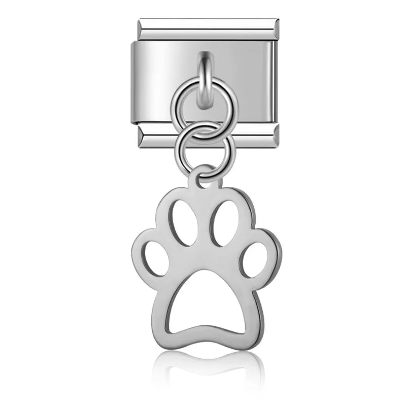 Charm Italiano Colgante - Símbolos Místicos y Celestiales (Luna, Estrella, Ala)