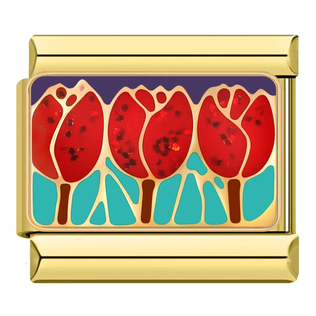 Charm Italiano Plano - Colección Amor, Familia y Naturaleza (Flores, Papá, Arcoíris)