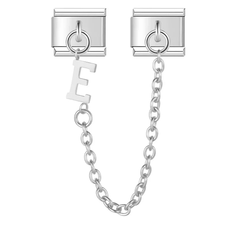 Charm Italiano Doble - Cadena con Inicial Colgante (Letras A-Z)