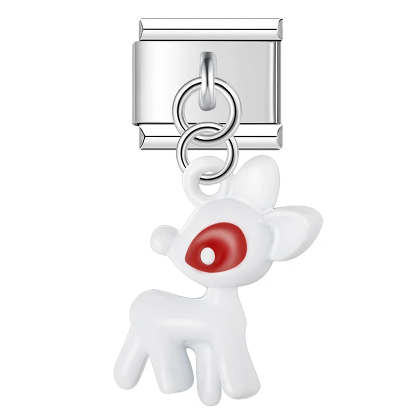 Charm Italiano Colgante - Colección Iconos Navideños (Reno, Muñeco, Árbol)