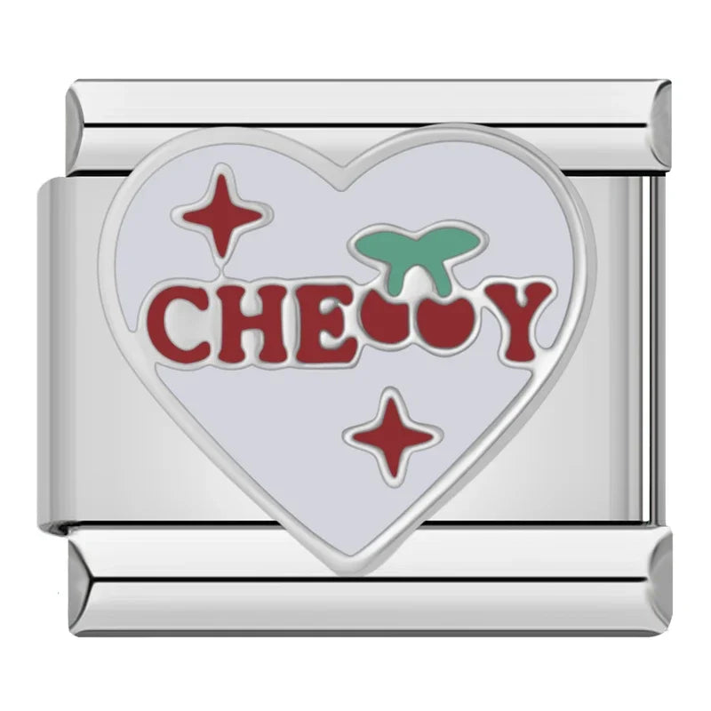 Charm Italiano Plano - Colección Ternura (Panda, Perro y Mensajes)