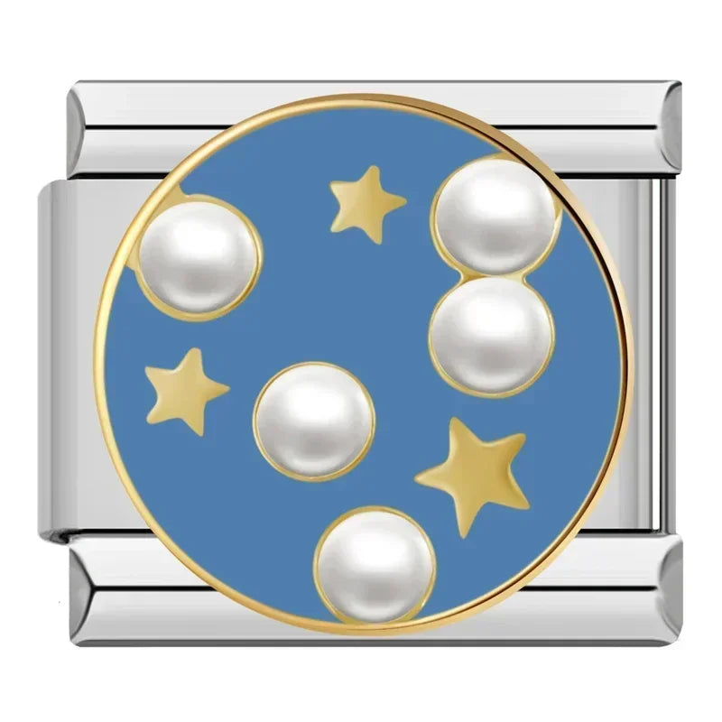 Charm Italiano Plano - Colección Esperanza y Sueños (Luna, Arcoíris, Montaña)