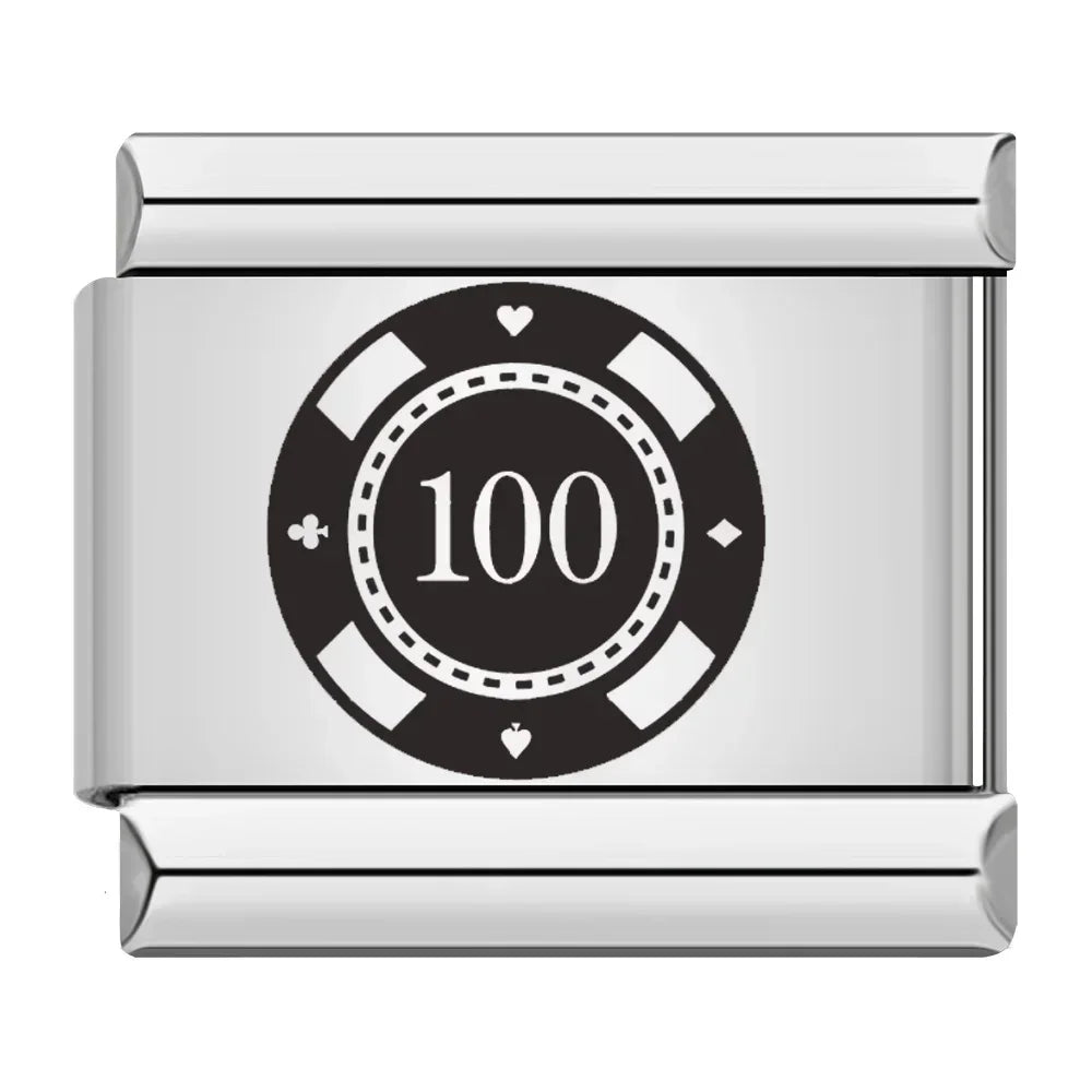 Charm Italiano Plano - Colección Casino Royale (Póker, Dados, Tragaperras)