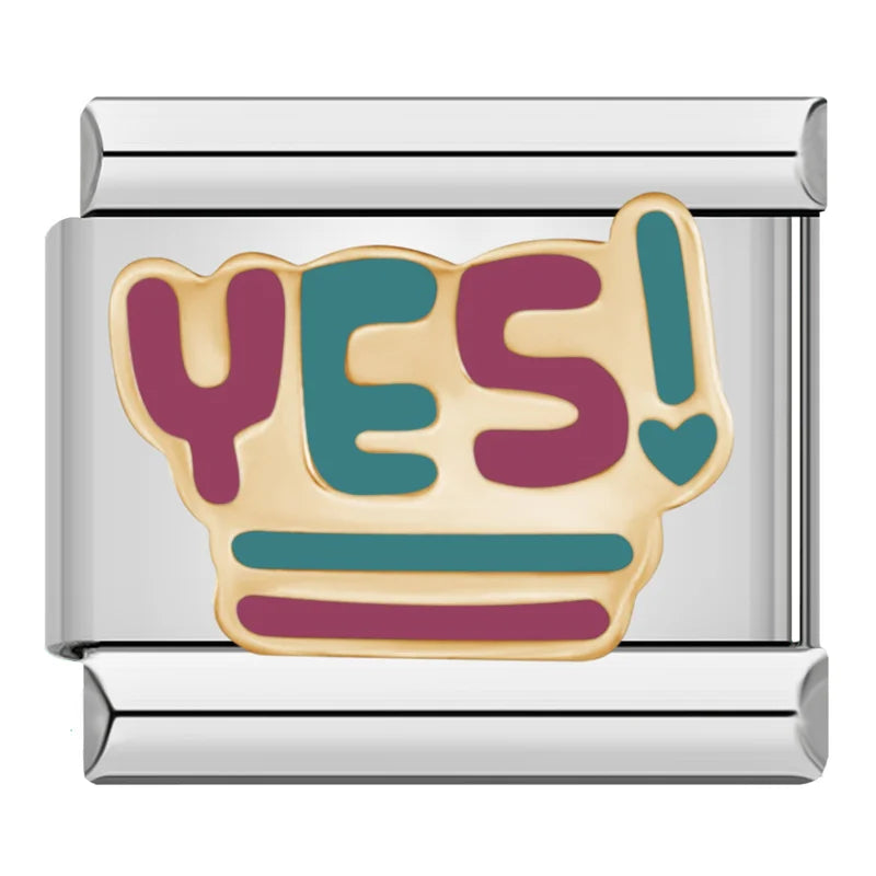 Charm Italiano Plano - Colección Mensajes con Actitud (Graffiti y Pop)